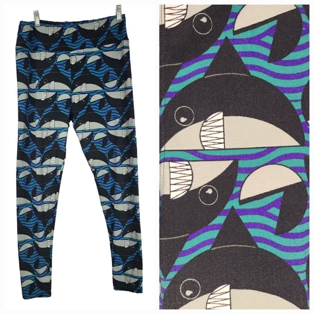 Orca Killer Whale Buttery Soft Leggings Ocean Print One Size 2-10 LuLaRoe Shamu